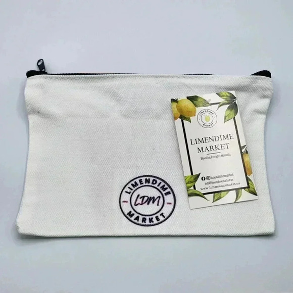 It's Okay to Not Be Okay Canvas Zipper Pencil Bag Makeup Bag Pouch Bag Handmade - Picture 2 of 2